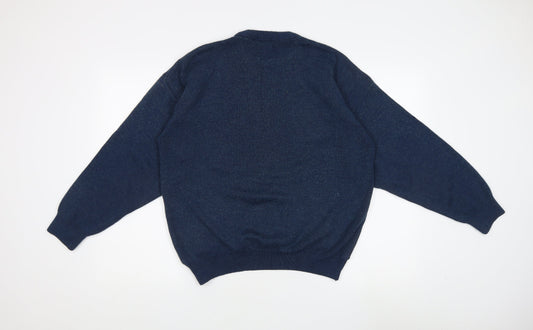 Farah Men's Blue M Check Pullover Jumper