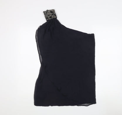 Womens UK Size 14 French Connection Black Basic Blouse