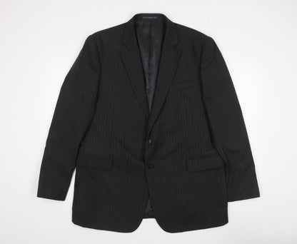 Mens UK Size 46 Jaeger Regular Black Suit Jacket