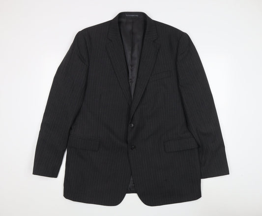 Mens UK Size 46 Jaeger Regular Black Suit Jacket