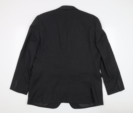Mens UK Size 46 Jaeger Regular Black Suit Jacket