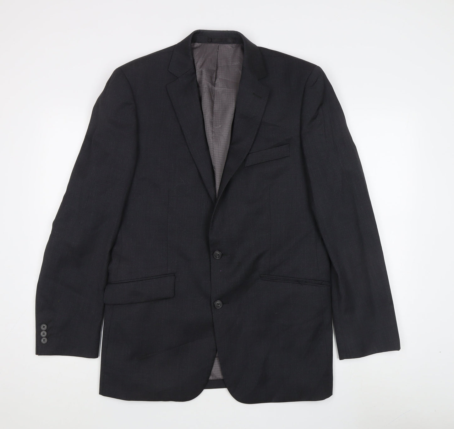 Mens UK Size 40 Jeff Banks Regular Grey Suit Jacket