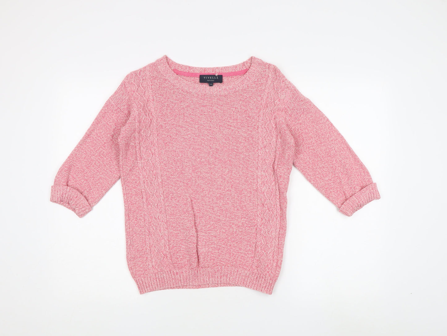 Womens UK Size S Viyella Pink Pullover Jumper