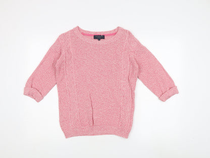 Womens UK Size S Viyella Pink Pullover Jumper