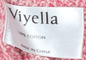 Womens UK Size S Viyella Pink Pullover Jumper