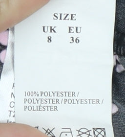 Blue Vanilla Women's Dress Black Pink Size 8 Animal Print