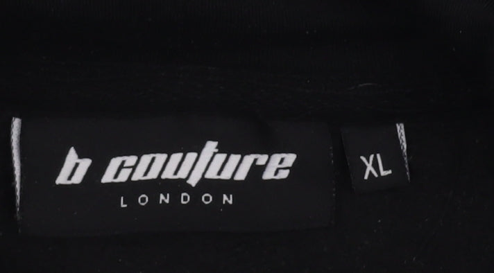 b couture Men's Black XL Pullover Hoodie