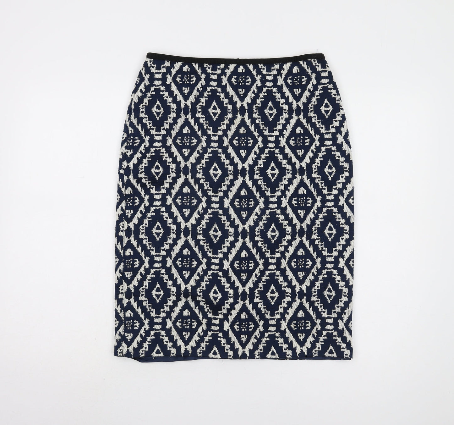 Marks and Spencer Women's Blue Geometric Midi Skirt