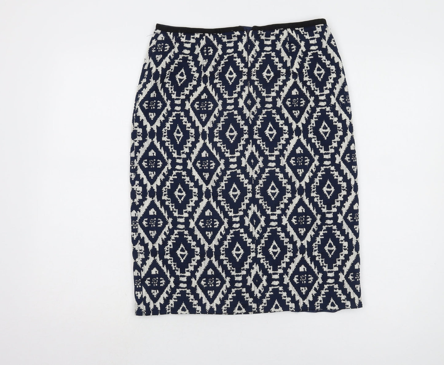 Marks and Spencer Women's Blue Geometric Midi Skirt