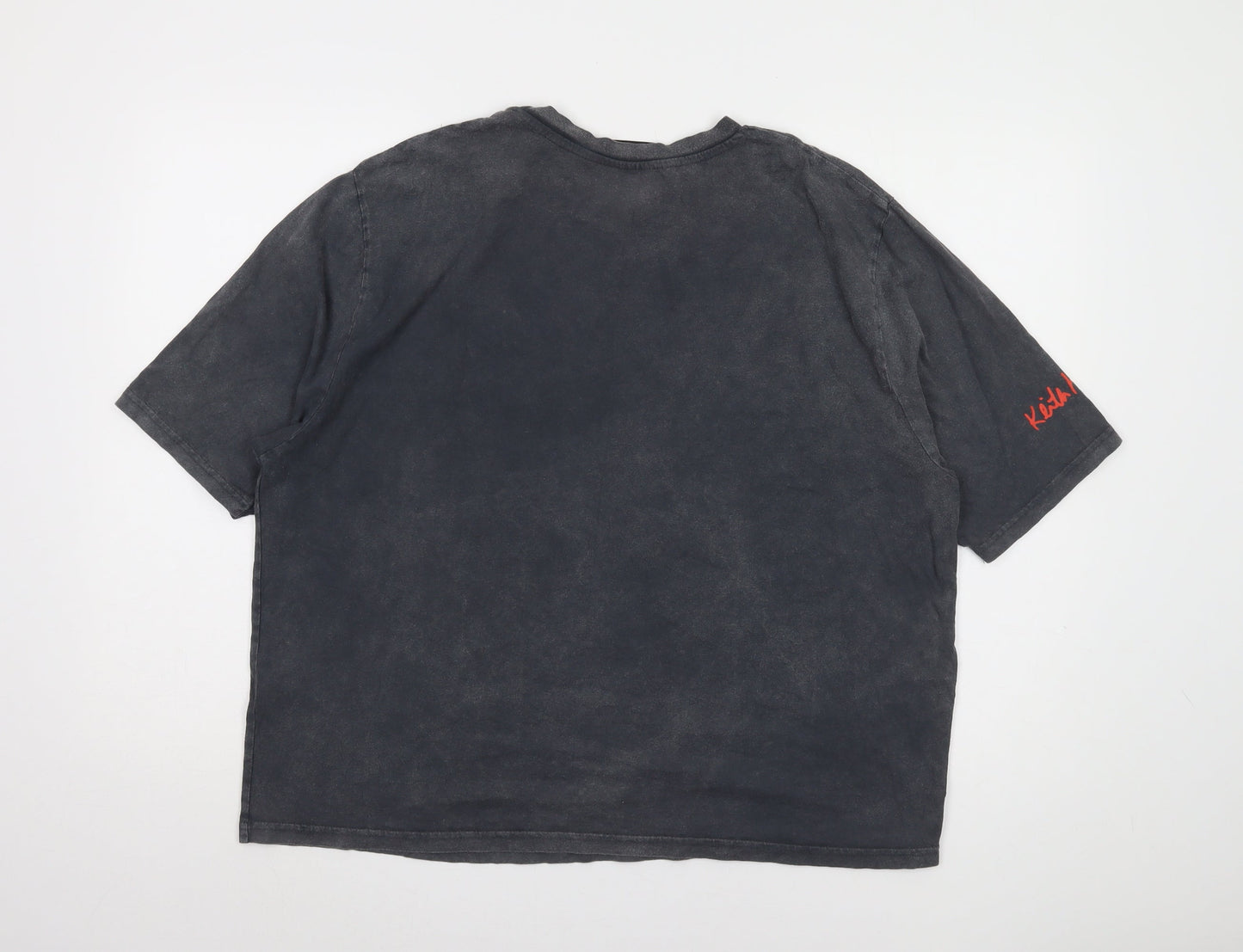 Unisex Adults UK Size M Keith Haring Black Basic T-Shirt
