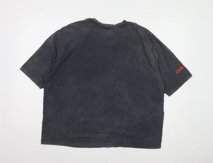 Unisex Adults UK Size M Keith Haring Black Basic T-Shirt