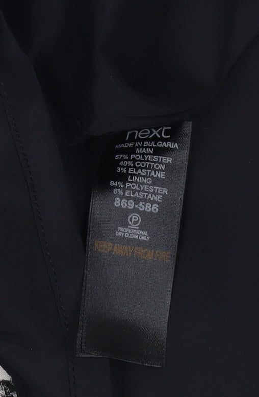 Next Women's Black Floral Sheath Dress Size 12