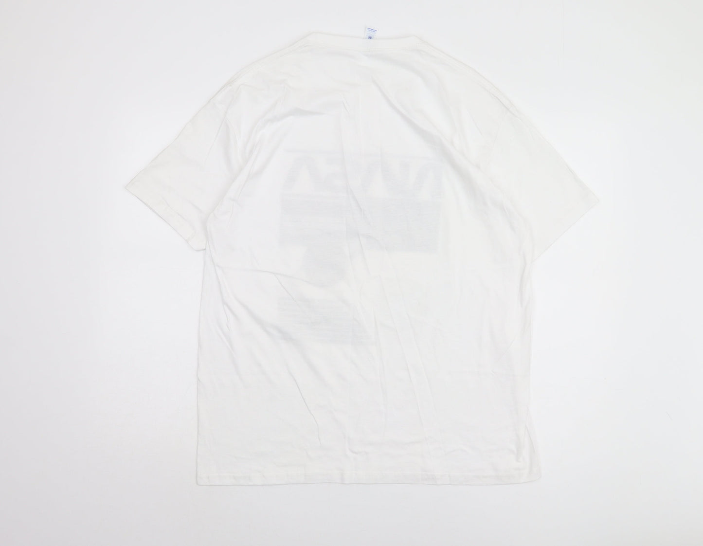 JHK Men's White NASA XL Graphic Print T-Shirt