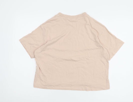 Unisex Adults UK Size M Champion Beige Basic T-Shirt