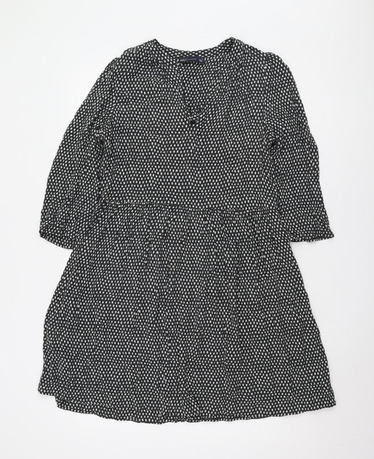 Marks and Spencer Black Geometric Women's Dress Size 12