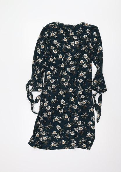 Blue Vanilla Women's Floral Wrap Dress Size 8