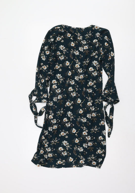 Blue Vanilla Women's Floral Wrap Dress Size 8