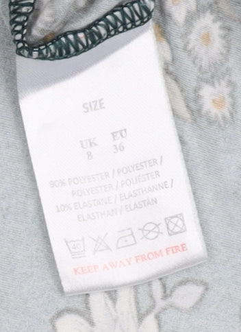 Blue Vanilla Women's Floral Wrap Dress Size 8