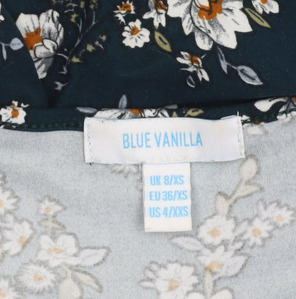 Blue Vanilla Women's Floral Wrap Dress Size 8
