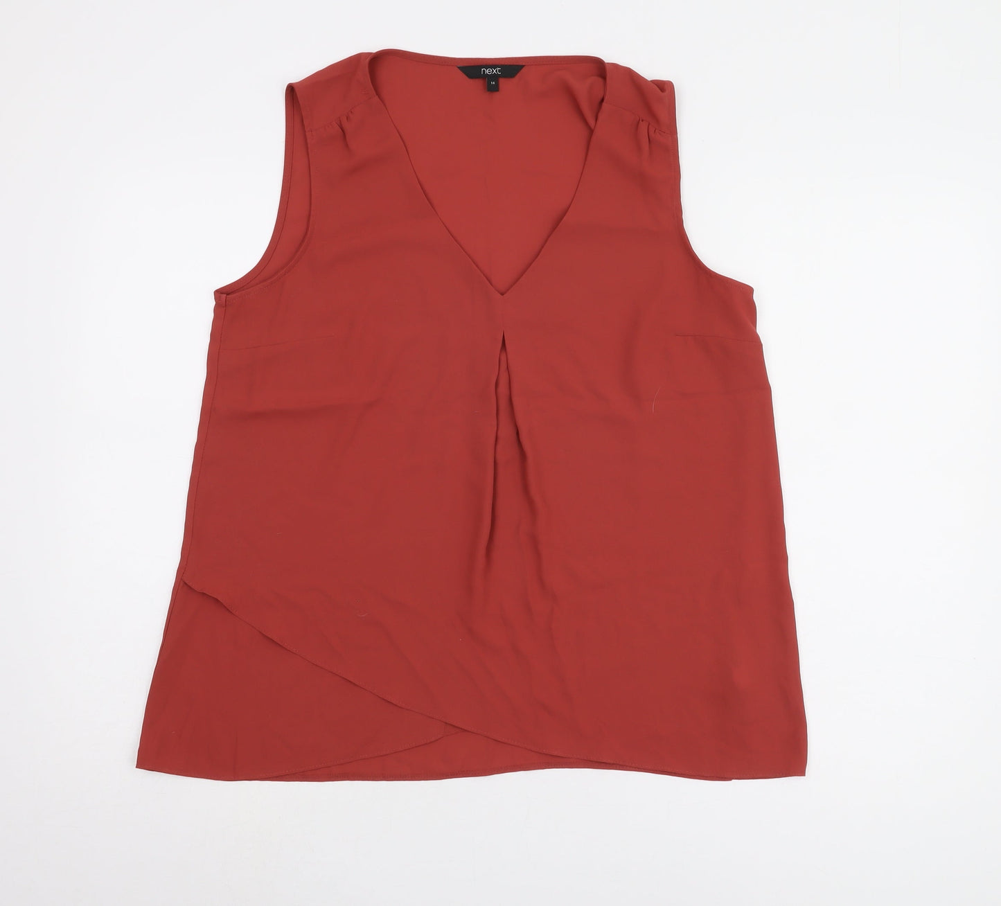 Womens UK Size 14 NEXT Red Basic Blouse