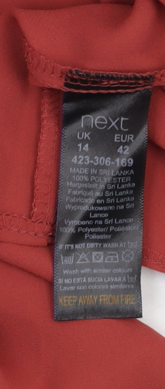 Womens UK Size 14 NEXT Red Basic Blouse