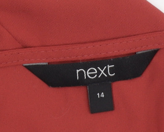 Womens UK Size 14 NEXT Red Basic Blouse