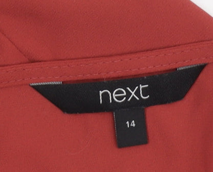 Womens UK Size 14 NEXT Red Basic Blouse