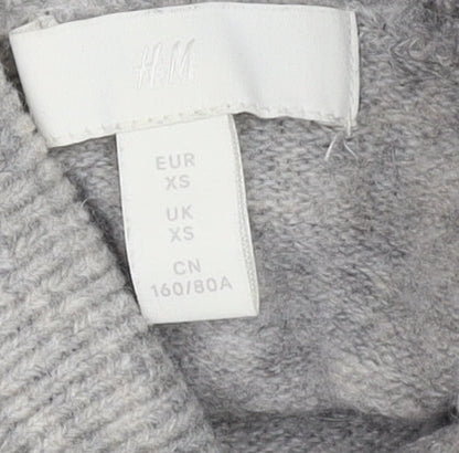 Womens UK Size XS H&M Grey Pullover Jumper