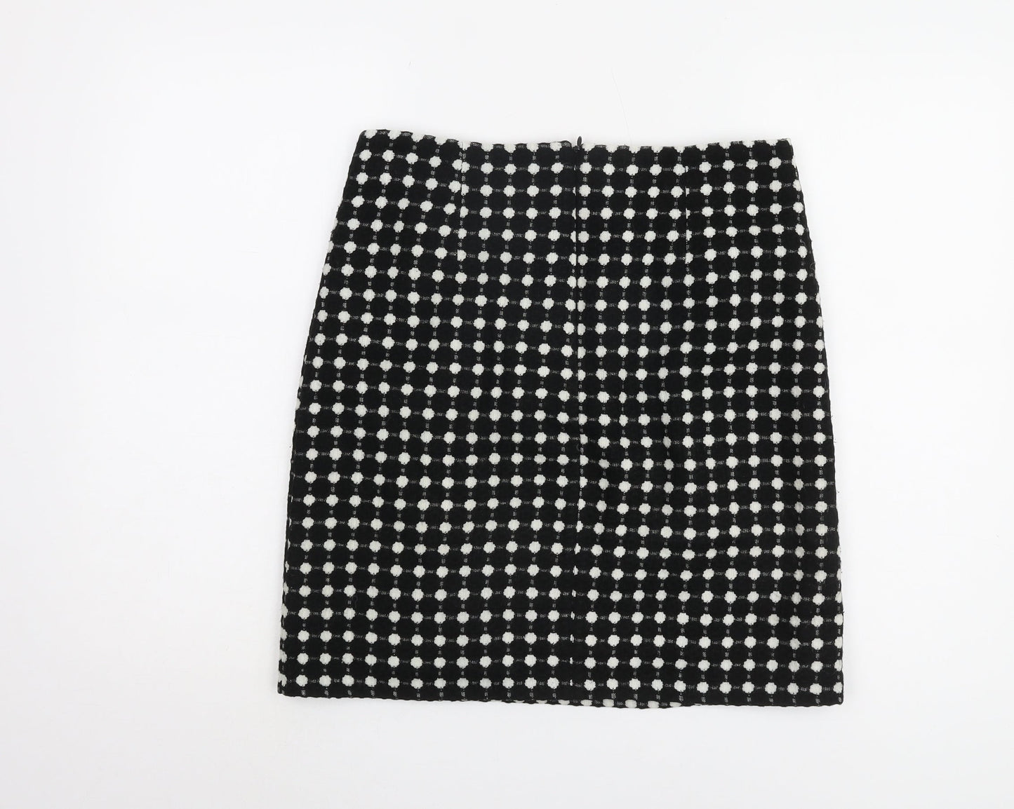 Marks and Spencer Women's Black Geometric Skirt, Size 10