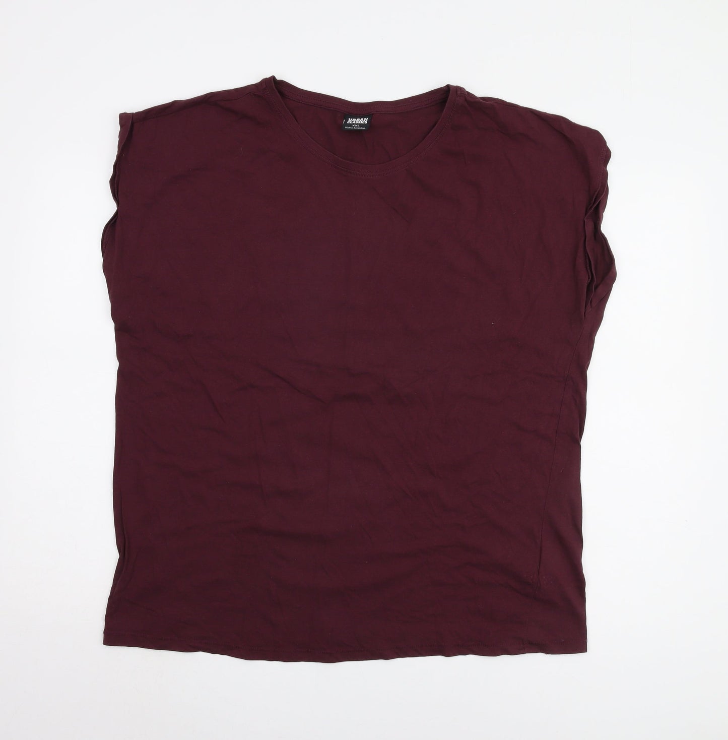 Urban Classics Unisex Red 2XL Sleeveless T-Shirt