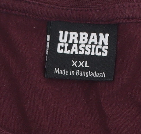 Urban Classics Unisex Red 2XL Sleeveless T-Shirt