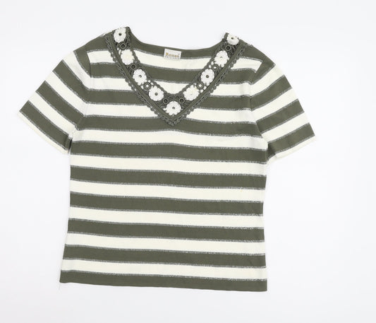 Womens UK Size M Roman Originals Green Basic T-Shirt