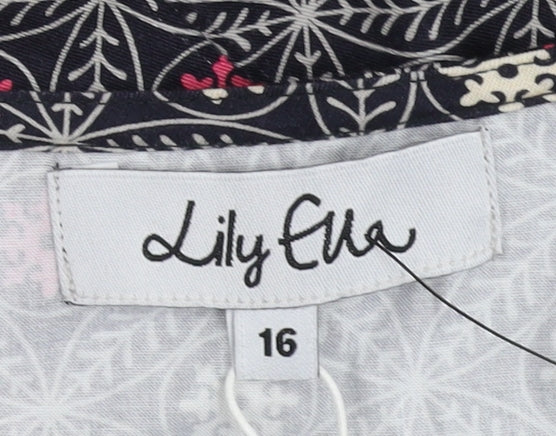 Lily Ella Women’s Multicoloured V-Neck Dress Size 16