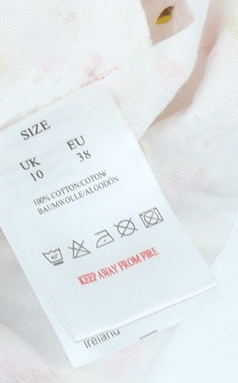 Womens UK Size 10 Pink Vanilla Multicoloured  Blouse
