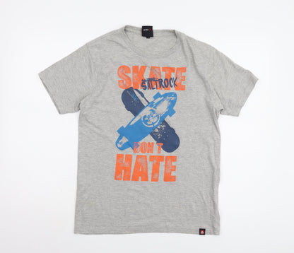 Saltrock Boys Grey Skateboarding T-Shirt Age 13 Graphic Tee