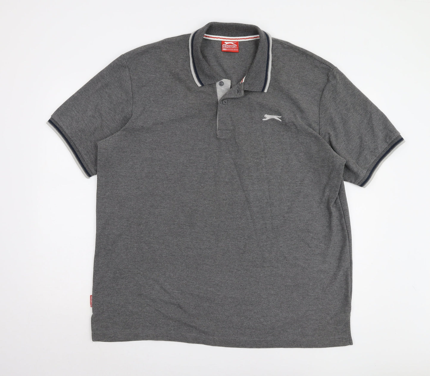 Slazenger Men's Grey 2XL Polo Short Sleeve
