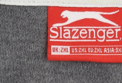 Slazenger Men's Grey 2XL Polo Short Sleeve