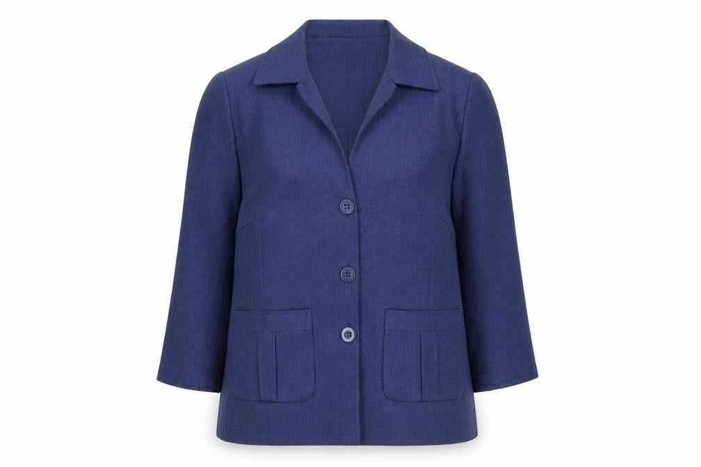 Womens UK Size 16 Eastex Regular Blue Suit Jacket