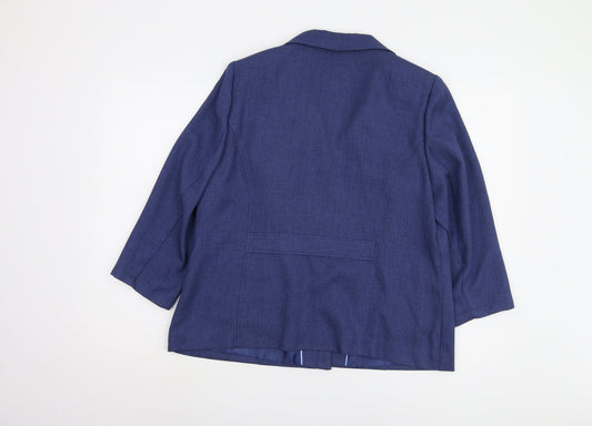 Eastex Women's Blue Suit Jacket, Size 16, Regular Fit