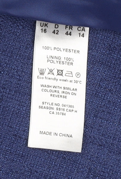 Eastex Women's Blue Suit Jacket, Size 16, Regular Fit