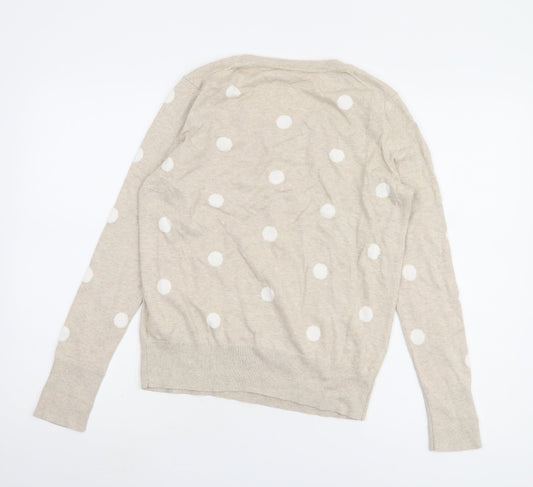 Gap Women’s Beige Polka Dot Pullover Jumper, Size S