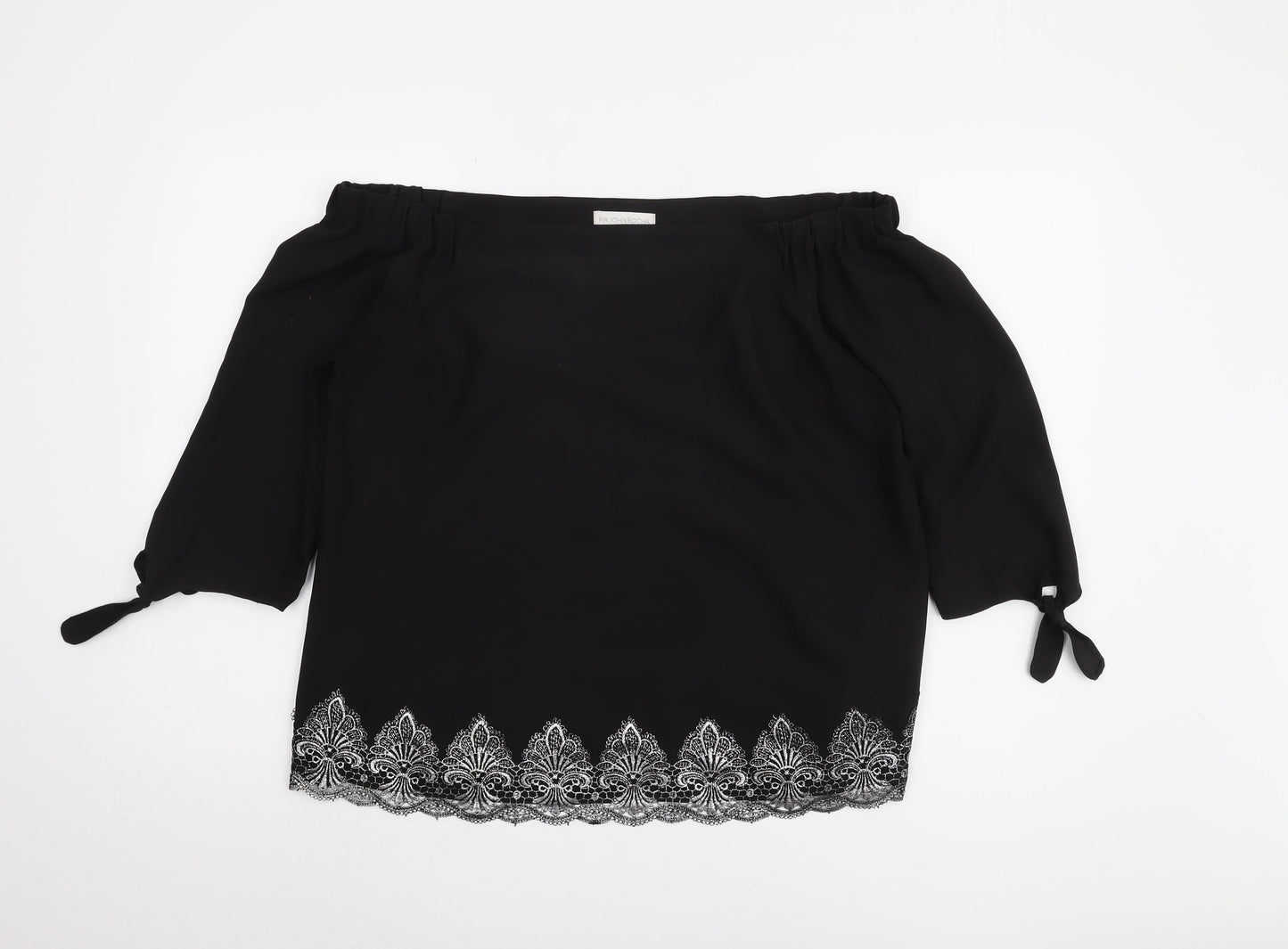 Womens UK Size 14 RJR John Rocha Black Basic Blouse