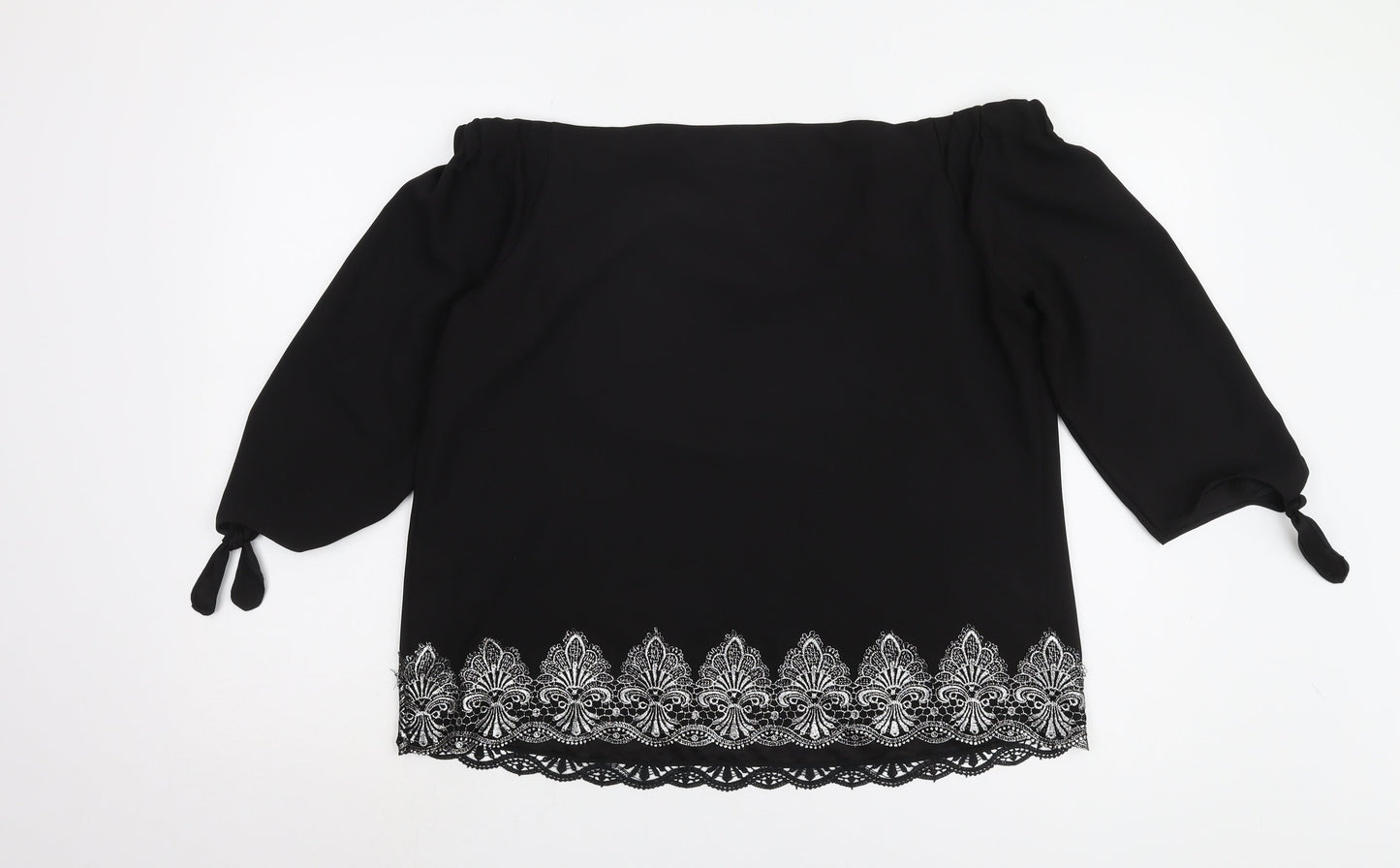 Womens UK Size 14 RJR John Rocha Black Basic Blouse