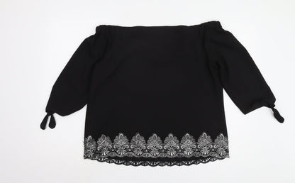 Womens UK Size 14 RJR John Rocha Black Basic Blouse