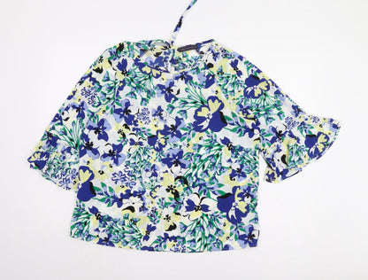 Womens UK Size 14 Marks and Spencer Blue Kimono Blouse
