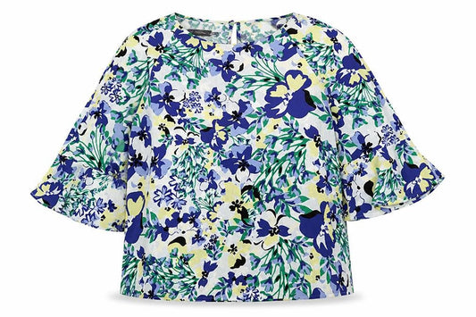 Womens UK Size 14 Marks and Spencer Blue Kimono Blouse