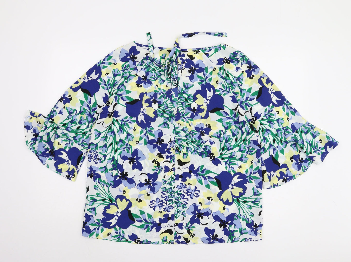 Womens UK Size 14 Marks and Spencer Blue Kimono Blouse