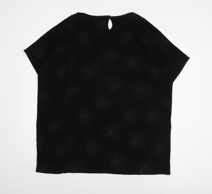 Colebrooke Black Short Sleeve Top - Women's M, Autumn/Winter