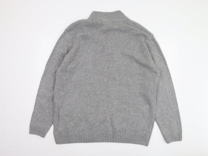 Cotton Traders Men’s Grey 2XL Henley Jumper