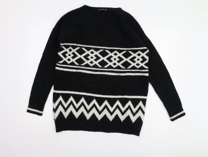Womens UK Size S Zara Black Pullover Jumper
